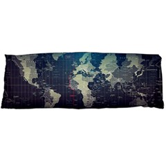 Vintage World Map Illustration Artwork Water Drop Digital Art Arts Body Pillow Case Dakimakura (two Sides) by Sudheng