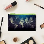 Vintage World Map Illustration Artwork Water Drop Digital Art arts Cosmetic Bag (XS) Front