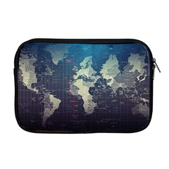 Vintage World Map Illustration Artwork Water Drop Digital Art Arts Apple Macbook Pro 17  Zipper Case