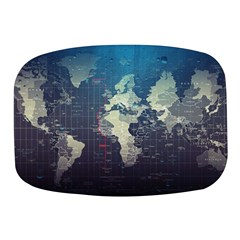 Vintage World Map Illustration Artwork Water Drop Digital Art Arts Mini Square Pill Box by Sudheng