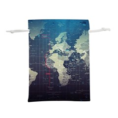 Vintage World Map Illustration Artwork Water Drop Digital Art Arts Lightweight Drawstring Pouch (l) by Sudheng