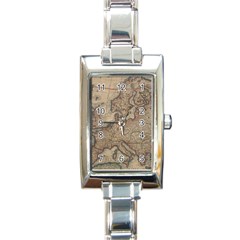 Vintage Europe Map Rectangle Italian Charm Watch by Sudheng