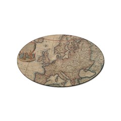 Vintage Europe Map Sticker (oval)