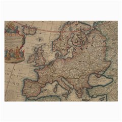 Vintage Europe Map Large Glasses Cloth by Sudheng