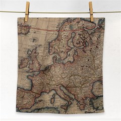 Vintage Europe Map Face Towel