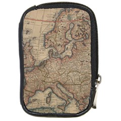 Vintage Europe Map Compact Camera Leather Case by Sudheng