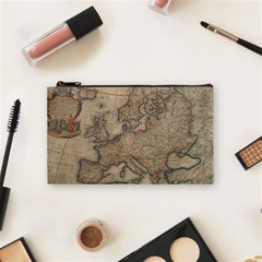 Vintage Europe Map Cosmetic Bag (small) by Sudheng