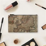 Vintage Europe Map Cosmetic Bag (Small) Front