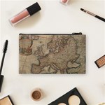 Vintage Europe Map Cosmetic Bag (Small) Back