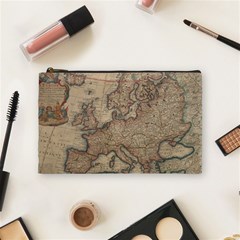 Vintage Europe Map Cosmetic Bag (medium) by Sudheng