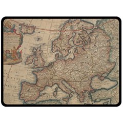 Vintage Europe Map Fleece Blanket (large) by Sudheng