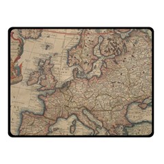 Vintage Europe Map Fleece Blanket (small)