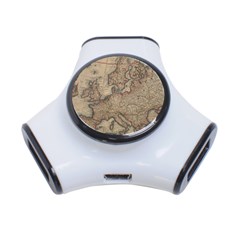 Vintage Europe Map 3-port Usb Hub by Sudheng