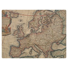 Vintage Europe Map Premium Plush Fleece Blanket (extra Small)