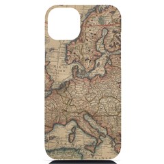 Vintage Europe Map Iphone 14 Plus Black Uv Print Case by Sudheng