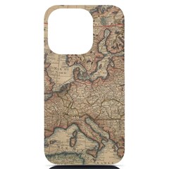 Vintage Europe Map Iphone 14 Pro Black Uv Print Case by Sudheng