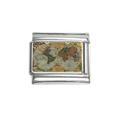 Vintage World Map Italian Charm (9mm)