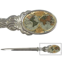 Vintage World Map Letter Opener