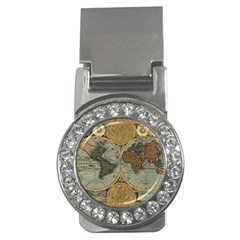 Vintage World Map Money Clips (cz) 