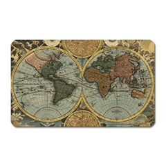 Vintage World Map Magnet (rectangular)