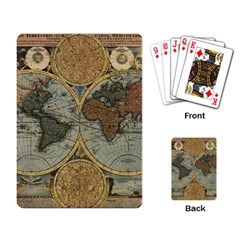 Vintage World Map Playing Cards Single Design (rectangle)