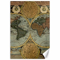 Vintage World Map Canvas 12  X 18  by Sudheng