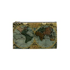 Vintage World Map Cosmetic Bag (small)