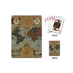 Vintage World Map Playing Cards Single Design (mini)