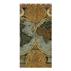 Vintage World Map Shower Curtain 36  X 72  (stall) 