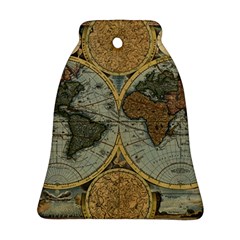 Vintage World Map Ornament (bell) by Sudheng