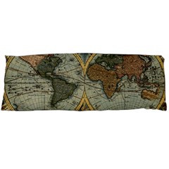 Vintage World Map Body Pillow Case (dakimakura) by Sudheng