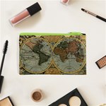 Vintage World Map Cosmetic Bag (XS) Back