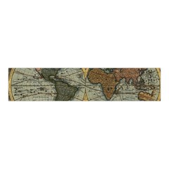 Vintage World Map Velvet Scrunchie