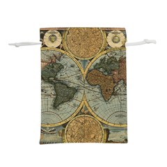 Vintage World Map Lightweight Drawstring Pouch (s) by Sudheng