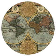 Vintage World Map Round Trivet