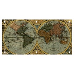 Vintage World Map Banner And Sign 6  X 3  by Sudheng