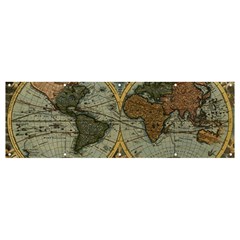 Vintage World Map Banner And Sign 12  X 4  by Sudheng