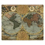 Vintage World Map Premium Plush Fleece Blanket (Small) 50 x40  Blanket Front