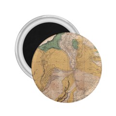 Vintage World Map Physical Geography 2 25  Magnets by Sudheng