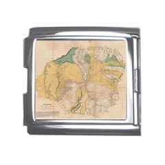 Vintage World Map Physical Geography Mega Link Italian Charm (18mm)