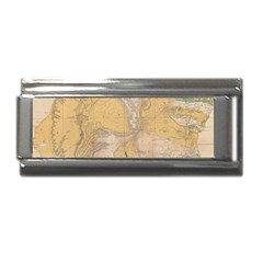 Vintage World Map Physical Geography Superlink Italian Charm (9mm)