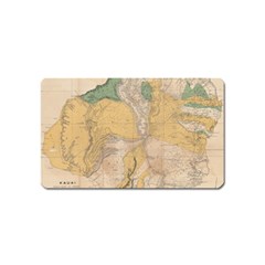 Vintage World Map Physical Geography Magnet (name Card)