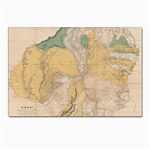 Vintage World Map Physical Geography Postcard 4 x 6  (Pkg of 10) Front