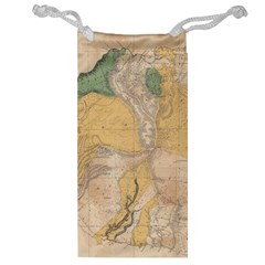 Vintage World Map Physical Geography Jewelry Bag by Sudheng