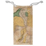 Vintage World Map Physical Geography Jewelry Bag Front