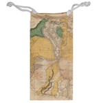 Vintage World Map Physical Geography Jewelry Bag Back