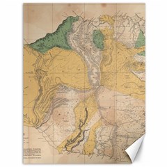 Vintage World Map Physical Geography Canvas 36  X 48 