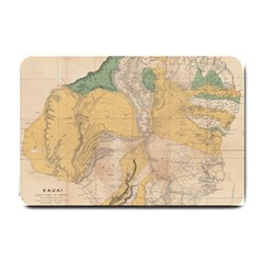 Vintage World Map Physical Geography Small Doormat by Sudheng