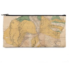 Vintage World Map Physical Geography Pencil Case by Sudheng