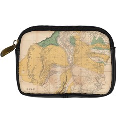 Vintage World Map Physical Geography Digital Camera Leather Case by Sudheng